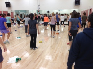 For the livelier exercise classes, the room is brimming with mostly female energy