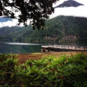 This was the view from our breakfast table at the Lake Crescent Lodge in Washington